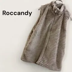 ロッキャンディー ファーコート フェイクファーベスト レディース