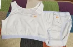 160cm　バスト部分２重構造　ハーフトップ　+　ショーツパンツ　綿素材　新品