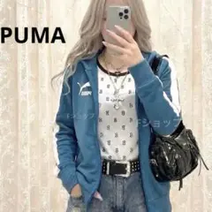 希少色❤︎PUMA トラックジャケット Y2K 平成ギャル　00sブルー水色白青
