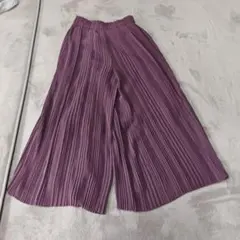 新品　ユニクロ　シフォンプリーツスカートパンツ　 M グリーン2990円