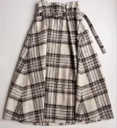 【美品ミラオーウェン】ロングスカート ベルト付き