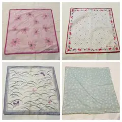 大判ハンカチ 森英恵　ピエールバルマン　マーガレットハウエル　ハンカチ4枚セット