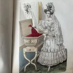 1830年 LA MODE7巻　手彩色ファッション誌 古書 フランスアンティーク 1830年 LA MODE7巻 手彩色ファッション誌 古書 フランスアンティーク