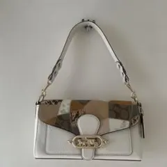【新品未使用】COACH パッチワーク 2wayハンドバッグ 白レザー