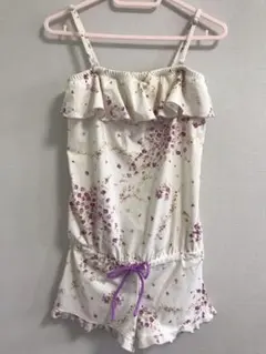 水着　花柄　体型カバー　オールインワン