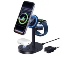 MagSafe充電器 3in1 ワイヤレス充電器 15W急速充電 3台同時充電