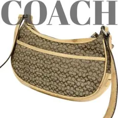 【美品】コーチ ショルダーバッグ ミニシグネチャー サコッシュ 6344 B13