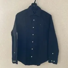 TOMMY HILFIGER 黒長袖シャツ CUSTOM FIT