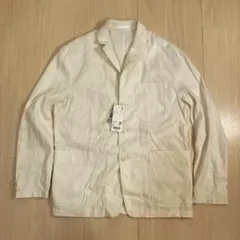 UNIQLO リネンブレンドジャケットオフホワイト M