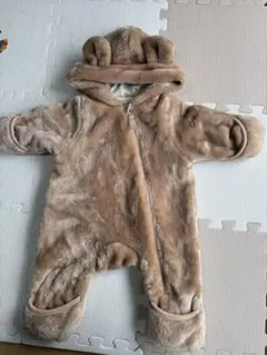 フリース ベージュ フード付きアウター