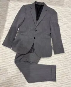【美品】GU ジーユー　スーツ グレー　ストライプ
