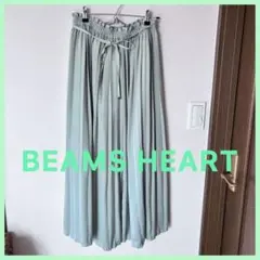 美品　BEAMS HEART ミントグリーン フレアスカート