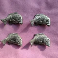 魚型錫製箸置き 4個セット