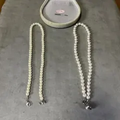 ホワイトパールネックレス2本セット