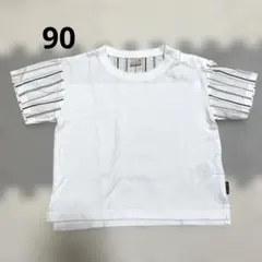 petit main ストライプ袖 Tシャツ 90cm
