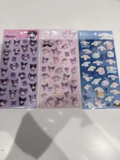 ダイソー サンリオ　ぷくっとシール マイメロディ,クロミ、シナモン