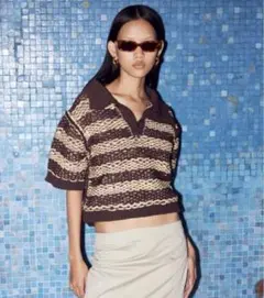 nknit ンニット striped sponge knitのサムネイル