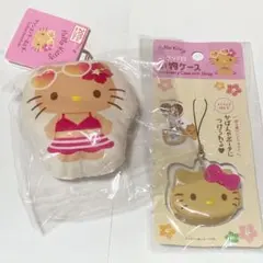 サンリオ 日焼けキティ 小物ケース クッションキーホルダー