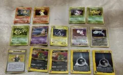 【旧裏】ポケモンカード 14枚 ホロ キラ レア 引退品 まとめ売り