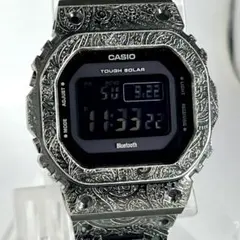 極美品✨G-SHOCK GW-B5600HR フルメタルカスタム （外装新品） 極美品 G-SHOCK GW-B5600HR-1JF 豪華彫金カスタム ペイズリー｜Yahoo