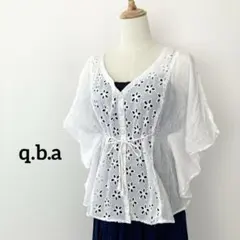 クーベーアー カットワークレース バタフライスリーブ コットン ブラウス