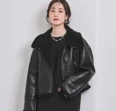 UNITED ARROWS フェイクムートン ボマージャケット　36