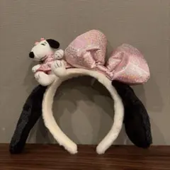 スヌーピー カチューシャ ピンクリボン