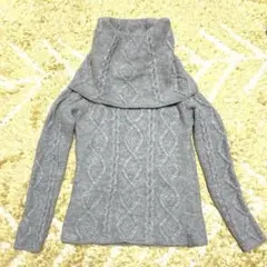 【極美品】TATRAS タトラス アルパカ混 ケーブル編み タートルネックニット