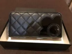 MARY QUANT キルティング ブラック長財布