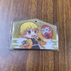 鬼滅の刃　ホログラム　キラ　絵馬　キーホルダー　我妻善逸　アミューズメント景品