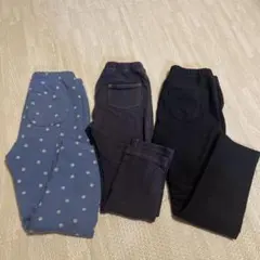 ユニクロ　フリース　レギンスパンツ　3枚セット 100 キッズ　裏起毛