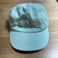 ZARAキッズ　刺繍キャップ ミントグリーン