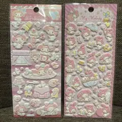 ② サンリオ ぷっくり立体ステッカー マイメロディ　2点セット