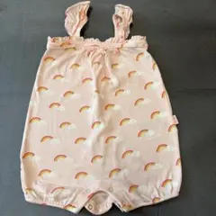 babyGap ピンクの虹柄ロンパース 9-12ヶ月