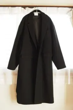 ブラック チェスターコート ロング丈