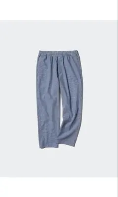 カジュアルパンツ 青 コットン混紡