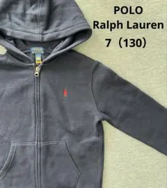 パーカー　Ralph Lauren polo 130 紺　裏起毛　キッズ　上着