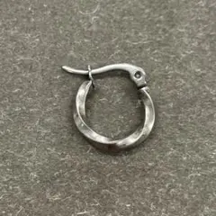 ツイスト チャンキーフープピアス シルバー 約16mm 片耳1点