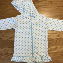 120㎝ 水玉模様 フード付き ラッシュガード