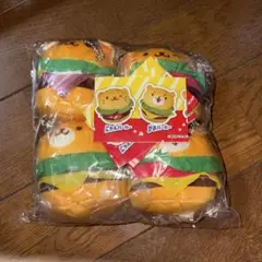 にゃんバーガー かおバーガー ぬいぐるみ 4個セット ハンバーガー キーホルダー