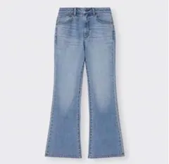 ブーツカットハイウエスト　フレアパンツ　デニム S ライトブルー