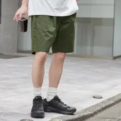 ●WEGO● リラックスイージーショーツ カーキ Мサイズのサムネイル