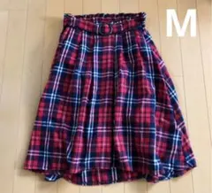 レディース　チェック柄 ロングスカート