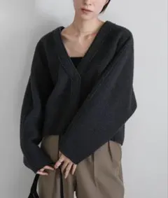select MOCA ブークレーVネックショートカーディガン