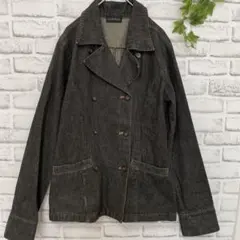 マウスバレー ジャケット デニム 飾りボタン フェイクダブルボタン M