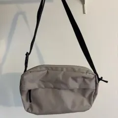 【無印良品】グレー ナイロン ショルダーバッグ