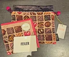 FEILER フェイラー コフレドゥショコラ　巾着 ハンカチタオル セット