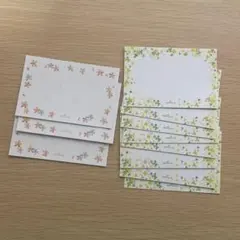 花柄3枚とクローバー柄8枚 メッセージカードセット