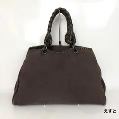 BOTTEGA VENETA ボッテガヴェネタ キャンバス レザーハンドル トー