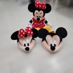 ミッキーマウス　ミッキーミニー　被り物　ぬいぐるみ　60cm～　セット売り～